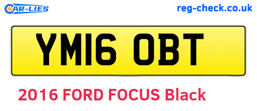 YM16OBT are the vehicle registration plates.