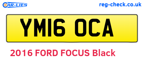 YM16OCA are the vehicle registration plates.