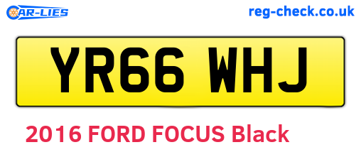 YR66WHJ are the vehicle registration plates.