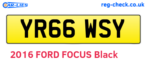 YR66WSY are the vehicle registration plates.