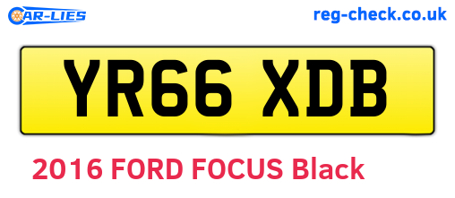 YR66XDB are the vehicle registration plates.