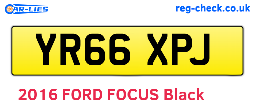 YR66XPJ are the vehicle registration plates.