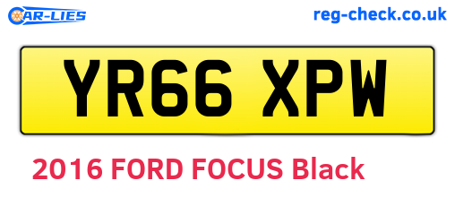 YR66XPW are the vehicle registration plates.