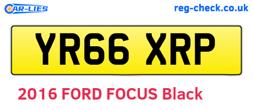 YR66XRP are the vehicle registration plates.
