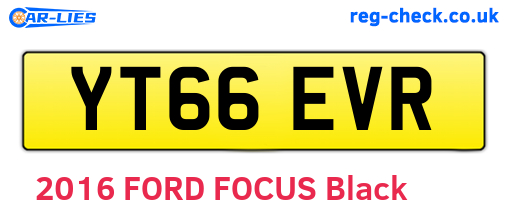 YT66EVR are the vehicle registration plates.
