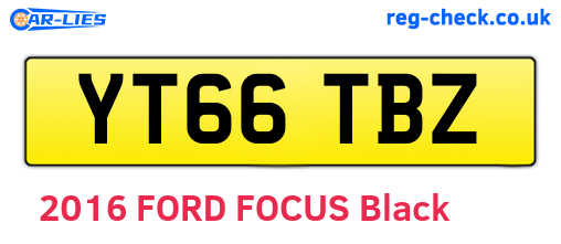 YT66TBZ are the vehicle registration plates.