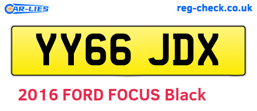 YY66JDX are the vehicle registration plates.