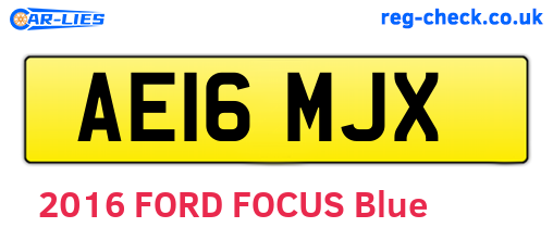 AE16MJX are the vehicle registration plates.