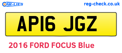 AP16JGZ are the vehicle registration plates.