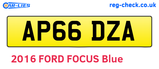 AP66DZA are the vehicle registration plates.