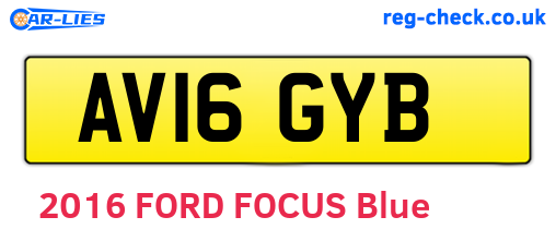 AV16GYB are the vehicle registration plates.