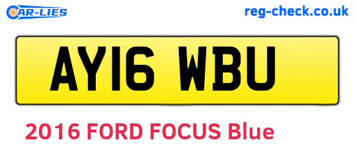 AY16WBU are the vehicle registration plates.