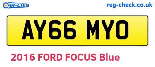 AY66MYO are the vehicle registration plates.