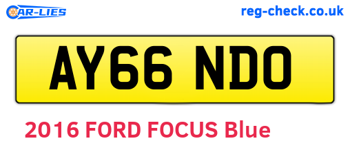 AY66NDO are the vehicle registration plates.