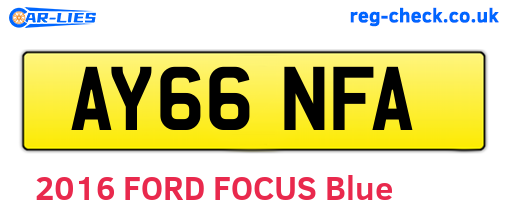 AY66NFA are the vehicle registration plates.