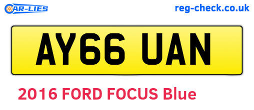 AY66UAN are the vehicle registration plates.