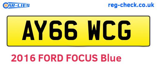 AY66WCG are the vehicle registration plates.
