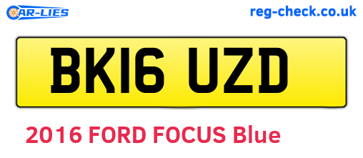 BK16UZD are the vehicle registration plates.