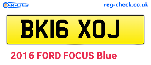 BK16XOJ are the vehicle registration plates.