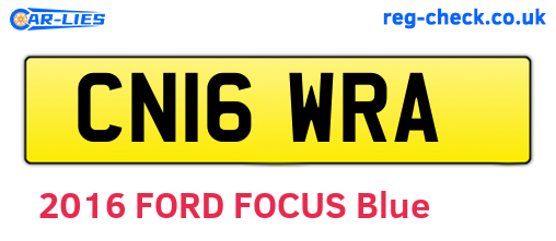 CN16WRA are the vehicle registration plates.