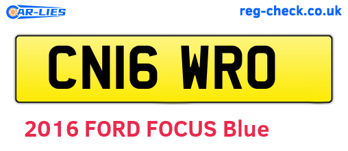 CN16WRO are the vehicle registration plates.
