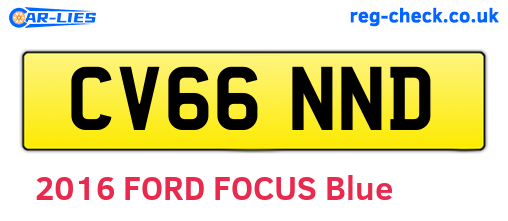 CV66NND are the vehicle registration plates.