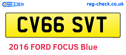 CV66SVT are the vehicle registration plates.