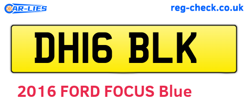 DH16BLK are the vehicle registration plates.