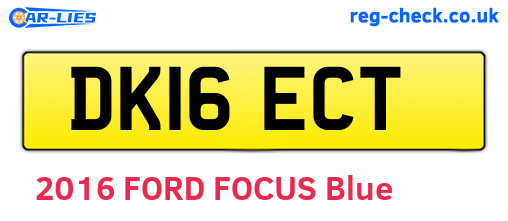 DK16ECT are the vehicle registration plates.