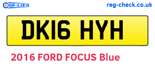 DK16HYH are the vehicle registration plates.