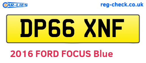 DP66XNF are the vehicle registration plates.