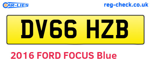 DV66HZB are the vehicle registration plates.