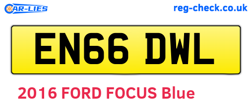 EN66DWL are the vehicle registration plates.
