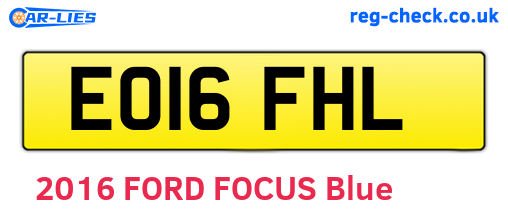 EO16FHL are the vehicle registration plates.
