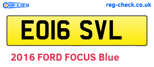 EO16SVL are the vehicle registration plates.
