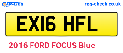 EX16HFL are the vehicle registration plates.