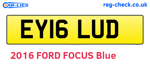 EY16LUD are the vehicle registration plates.