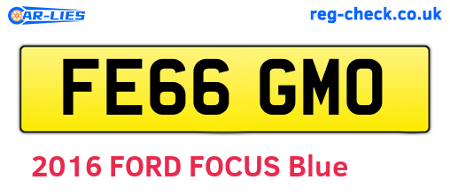 FE66GMO are the vehicle registration plates.