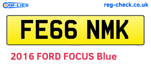 FE66NMK are the vehicle registration plates.