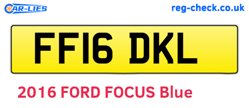 FF16DKL are the vehicle registration plates.