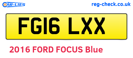 FG16LXX are the vehicle registration plates.