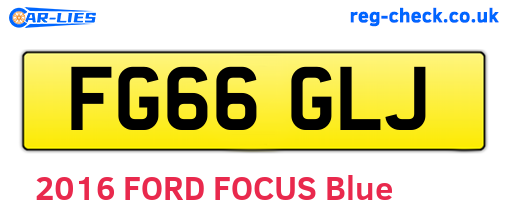 FG66GLJ are the vehicle registration plates.