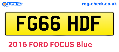 FG66HDF are the vehicle registration plates.