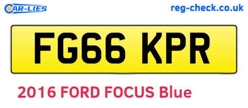 FG66KPR are the vehicle registration plates.