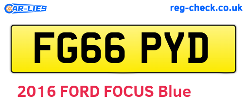 FG66PYD are the vehicle registration plates.