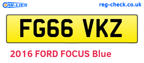 FG66VKZ are the vehicle registration plates.