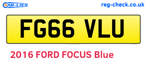 FG66VLU are the vehicle registration plates.