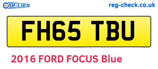 FH65TBU are the vehicle registration plates.