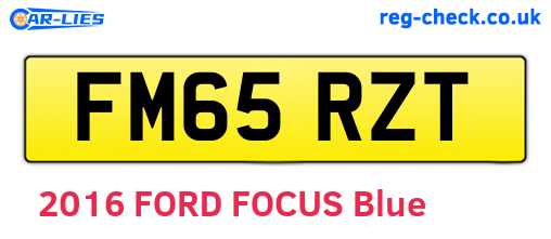 FM65RZT are the vehicle registration plates.
