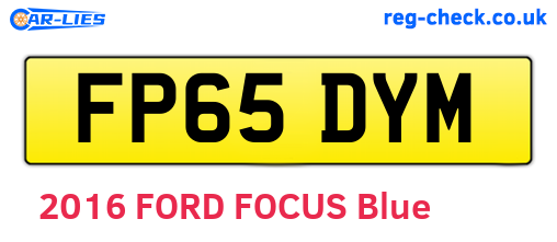 FP65DYM are the vehicle registration plates.